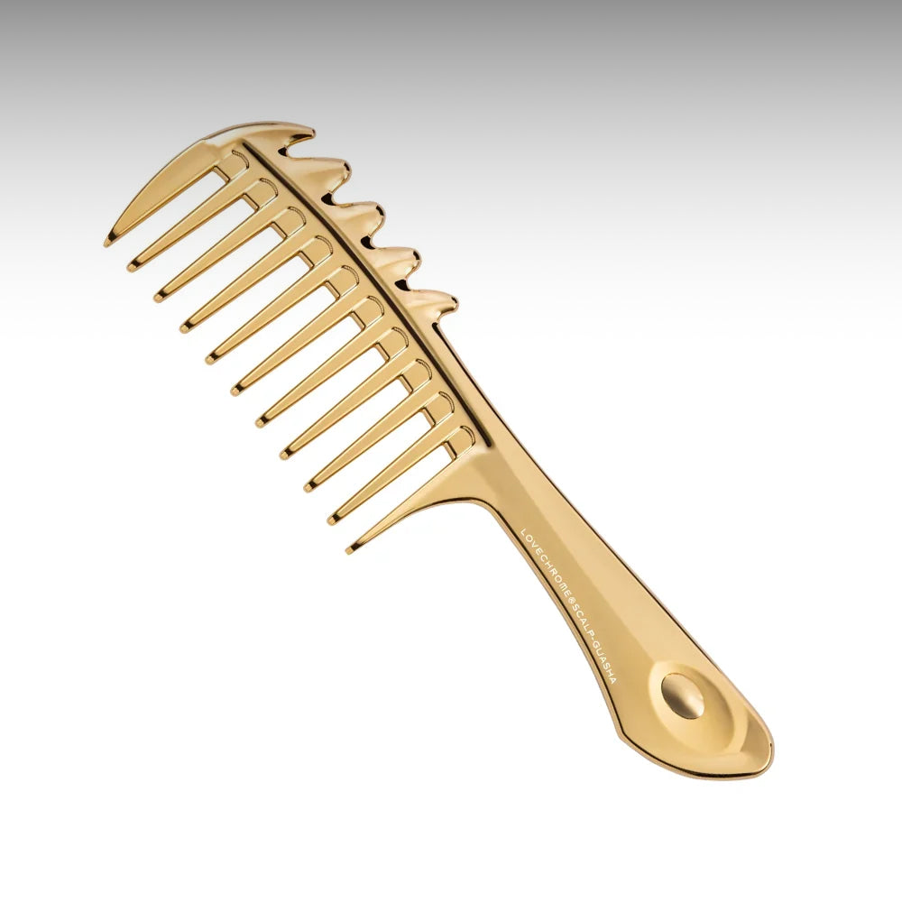 Peigne GuaSha Wavy Gold